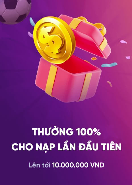 Khuyến mãi Ricwin thưởng 100% cho lần nạp đầu tiên